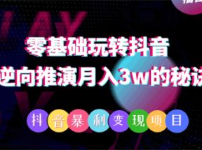 抖音带货实操，月入3w的秘诀网盘下载