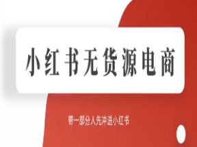 小红书无货源电商项目培训网盘下载