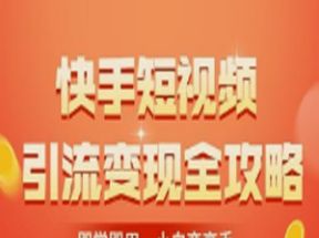 快手短视频引流变现全攻略网盘下载
