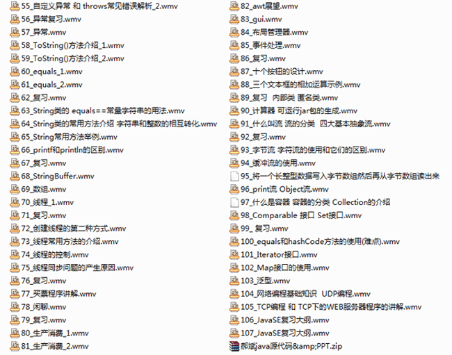 java自学视频教程